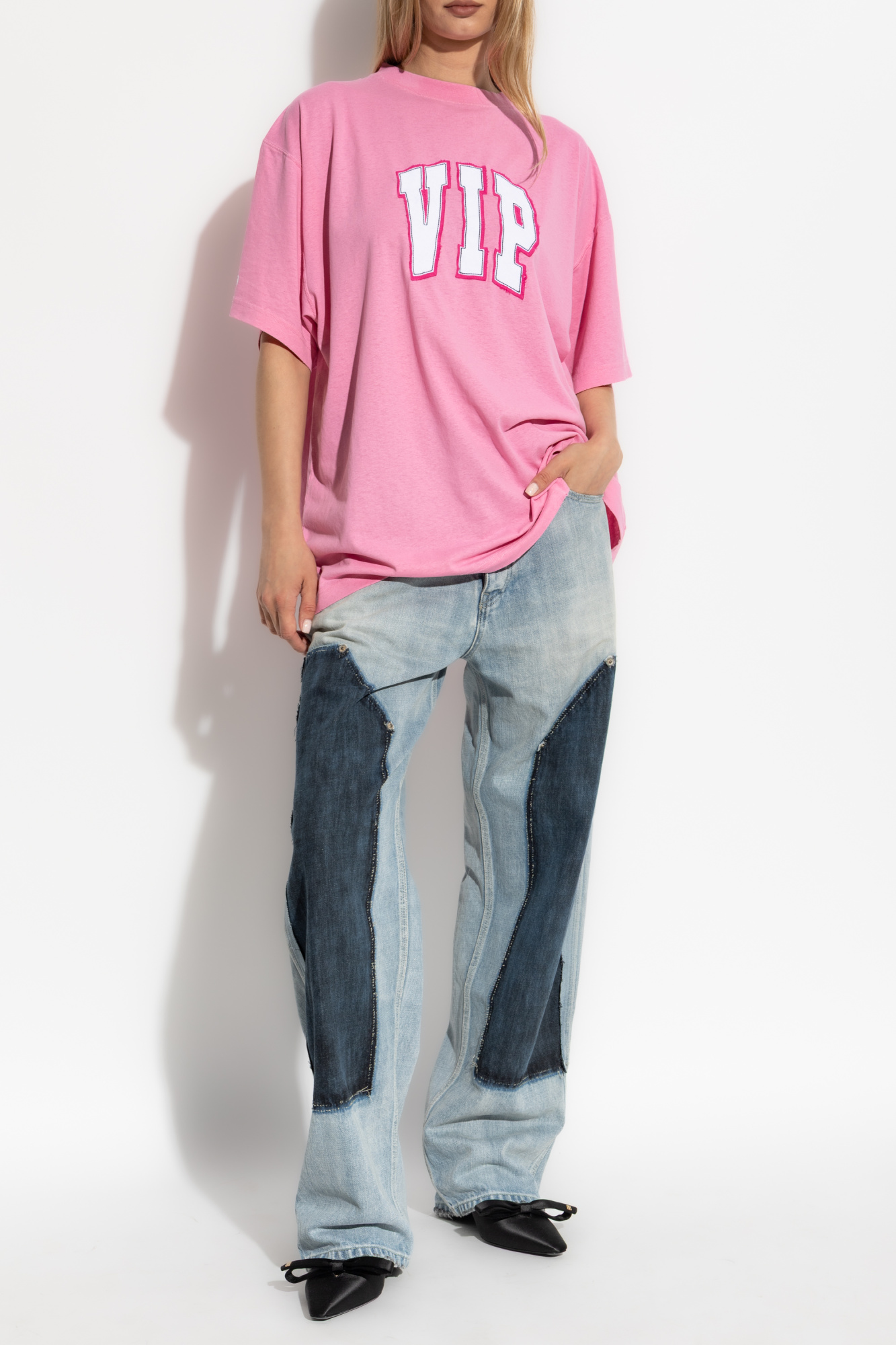 ボトムスその他 Balenciaga Wide-leg Baby Pink jeans Balenciaga wide-leg Jeans | Pink | FARFETCH